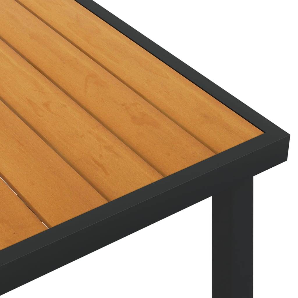 vidaXL Gartentisch Braun 140x90x74 cm Aluminium und WPC