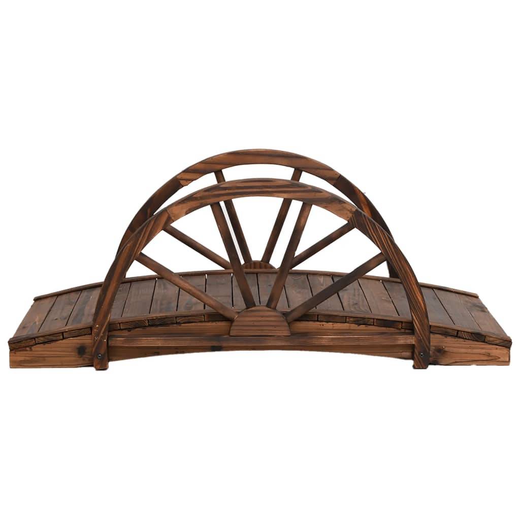 vidaXL Gartenbrücke mit Rad-Design 99x50x38 cm Massivholz Tanne