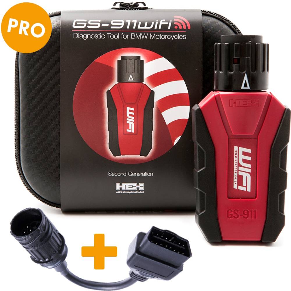 GS-911 WIFI 10-Pin Motorrad Diagnosetool ++ inkl. Adapter zu OBD2 ++ für BMW & Husqvarna Motorräder