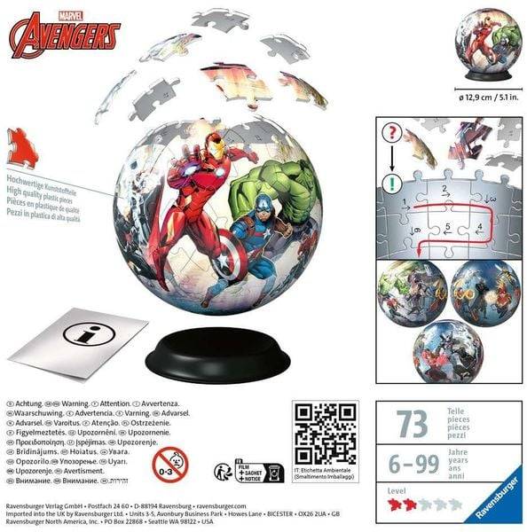 3D Puzzle Ravensburger Marvel Avengers 72 Teile