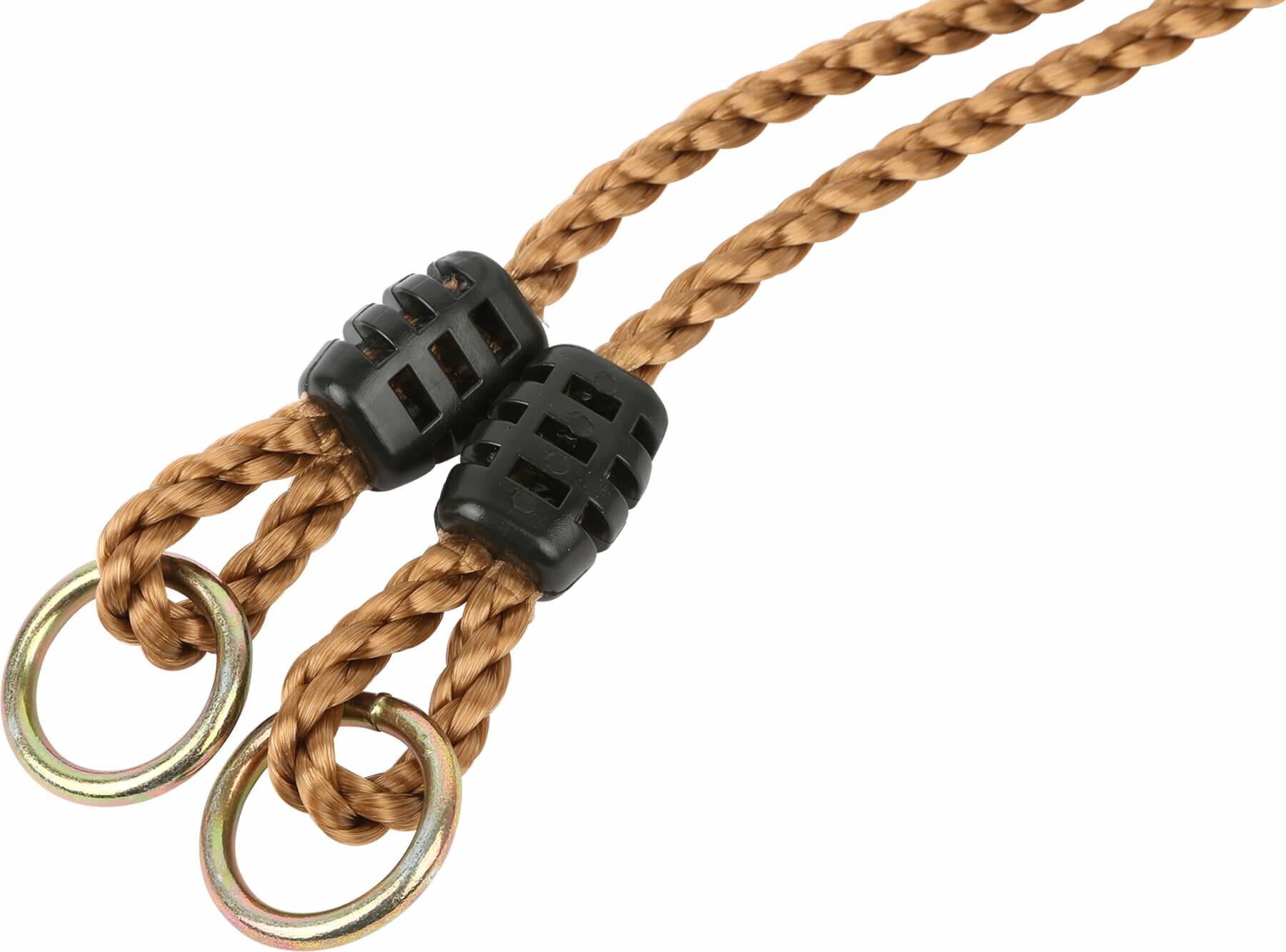 Small Foot Turnringe aus Vollholz, Schaukelringe mit längenverstellbaren Seilen, für Kinder und Erwachsene, 11592 Outdoor Spielzeug, Mehrfarbig, Lä