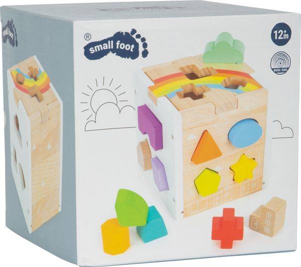 Small foot 11777 - Steckwürfel Regenbogen, Holz