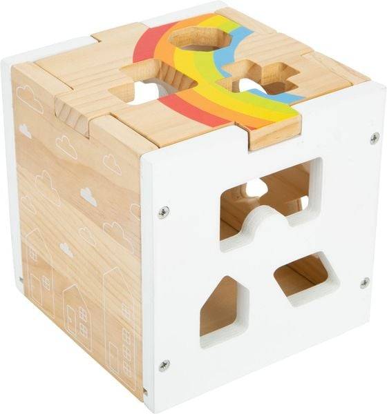 Small foot 11777 - Steckwürfel Regenbogen, Holz