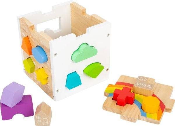 Small foot 11777 - Steckwürfel Regenbogen, Holz
