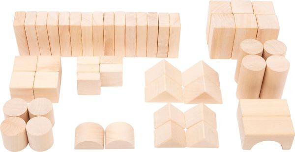 Small foot 11396 - Holzbausteine Natur 50er-Pack im Beutel