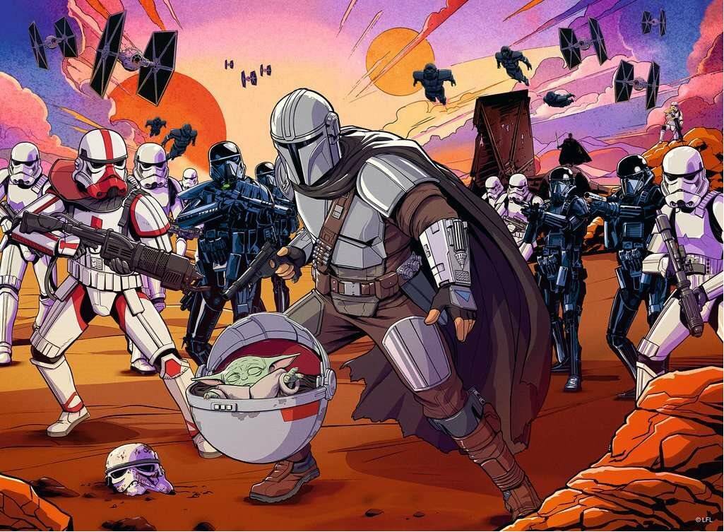 Ravensburger Star Wars Puzzle The Manddalorian: Face-Off (200 Teile)