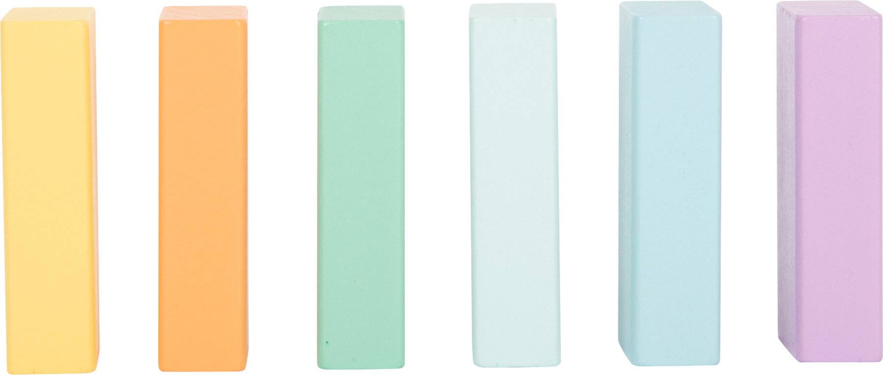 Small Foot 11722 Holzbausteine Pastell, 50-teiliges Set