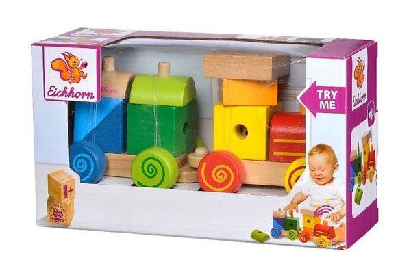Eichhorn 100003453 - Zug aus Holz, 11-teilig