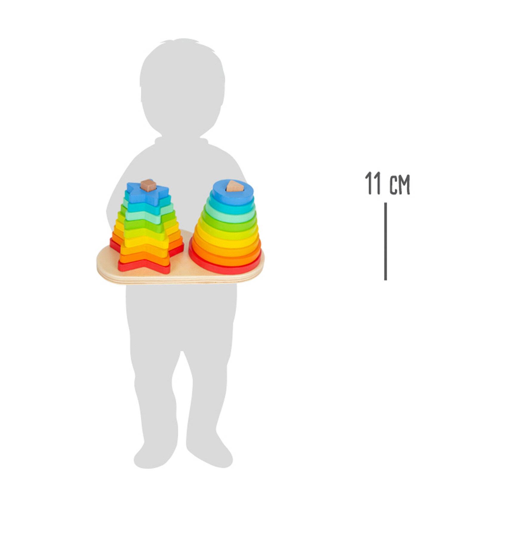 small foot 11720 Steckspiel Regenbogen ab 12 Monaten