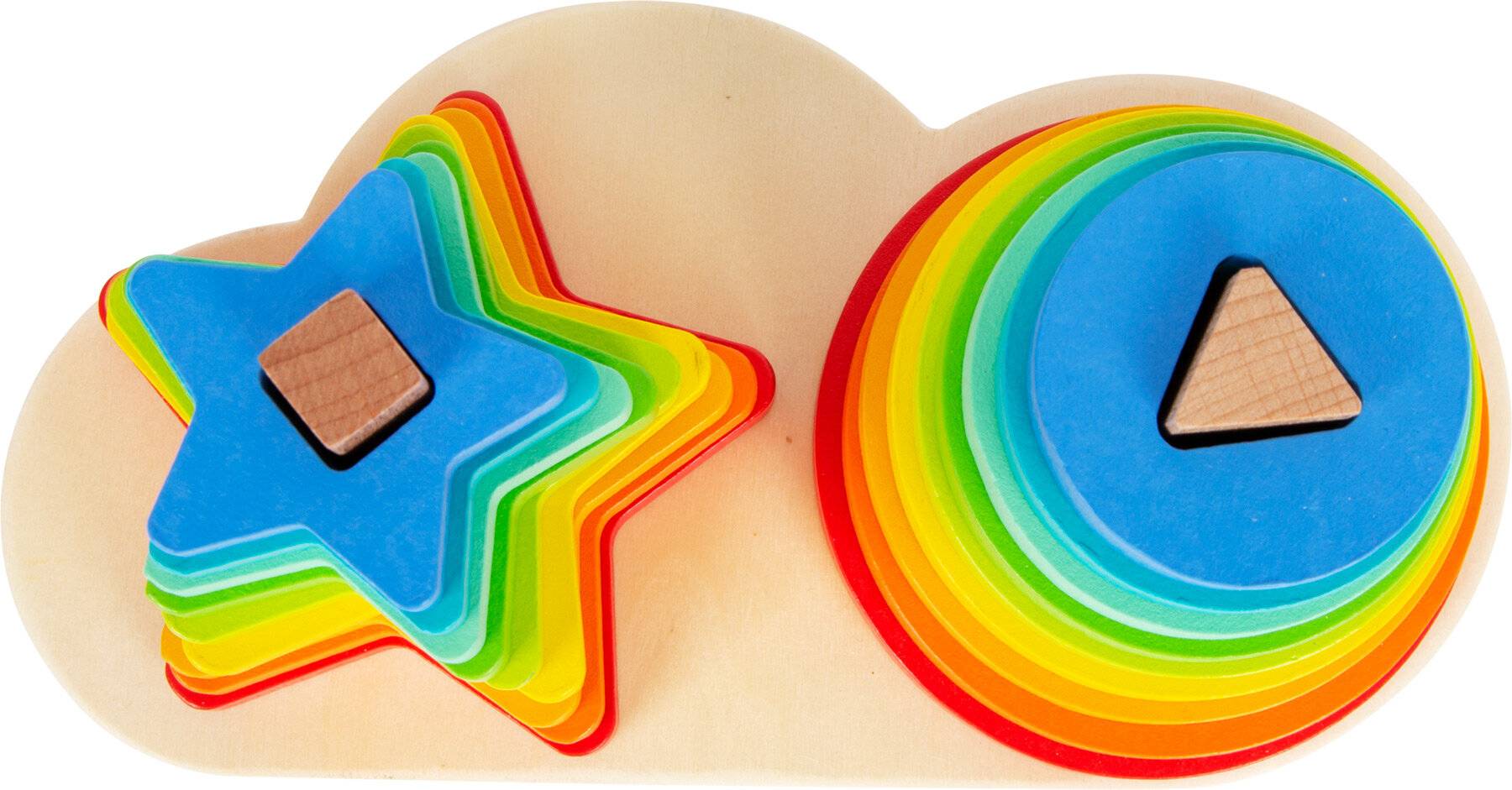 small foot 11720 Steckspiel Regenbogen ab 12 Monaten