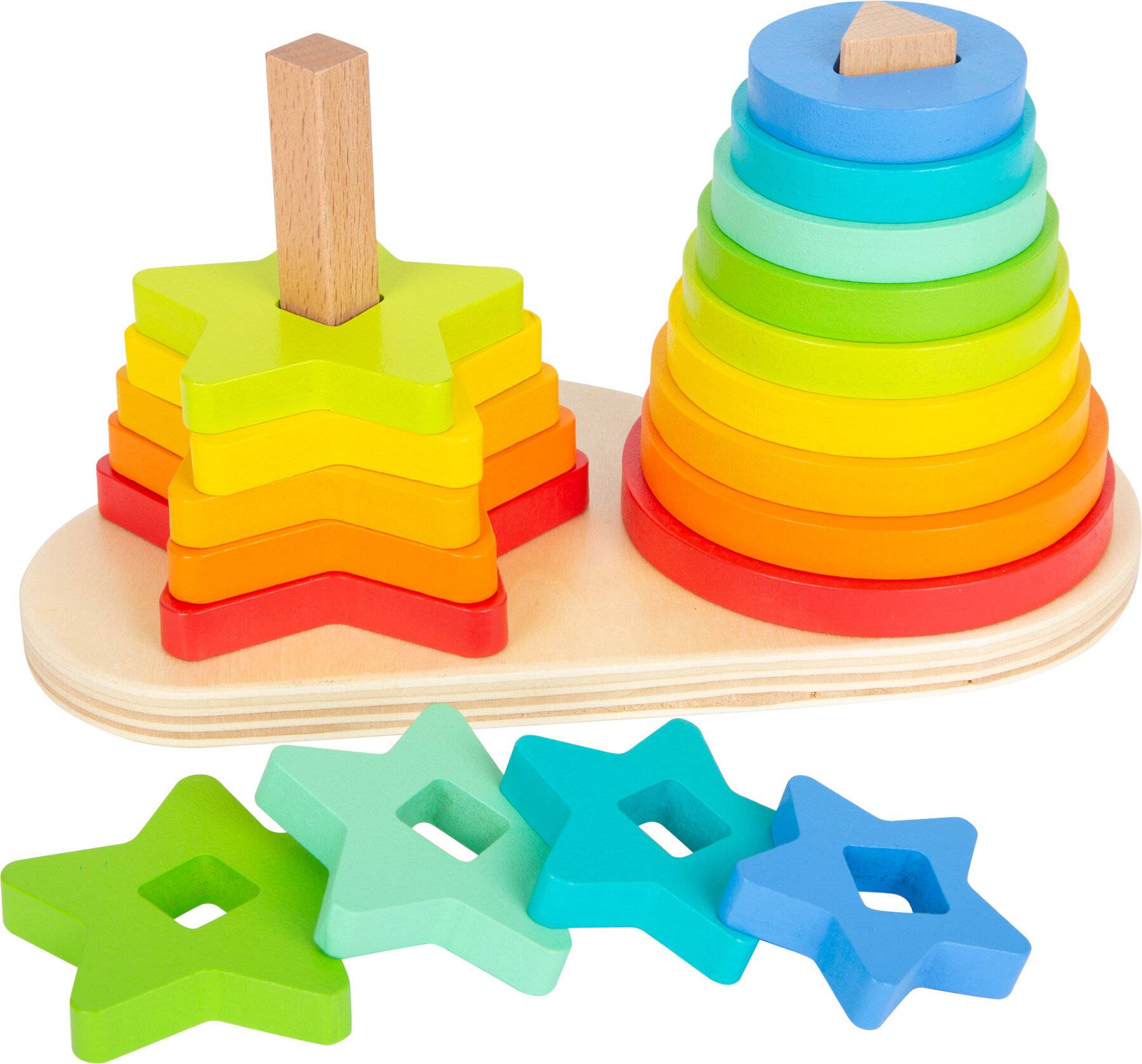 small foot 11720 Steckspiel Regenbogen ab 12 Monaten