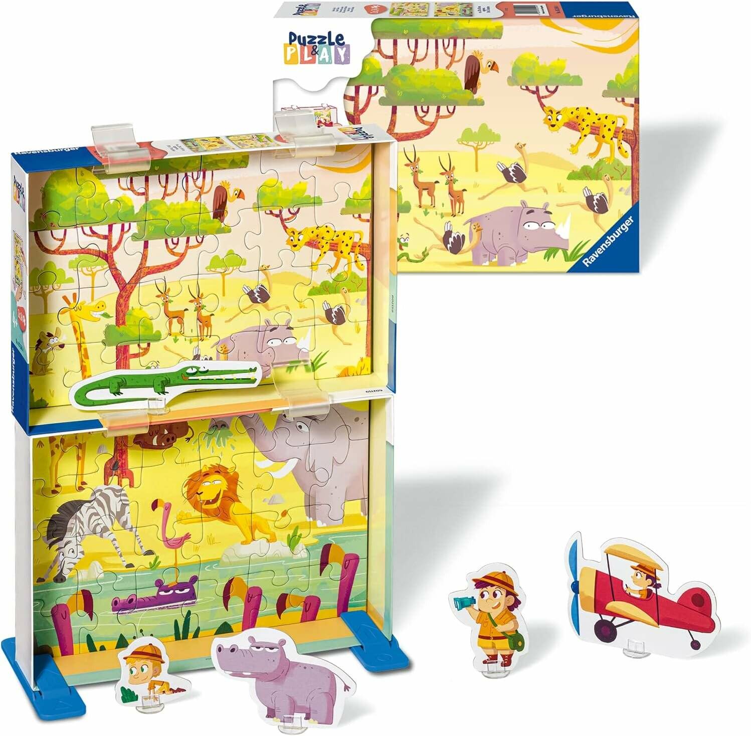 RAVENSBURGER Puzzle&Play: Safari 2x24 Teile