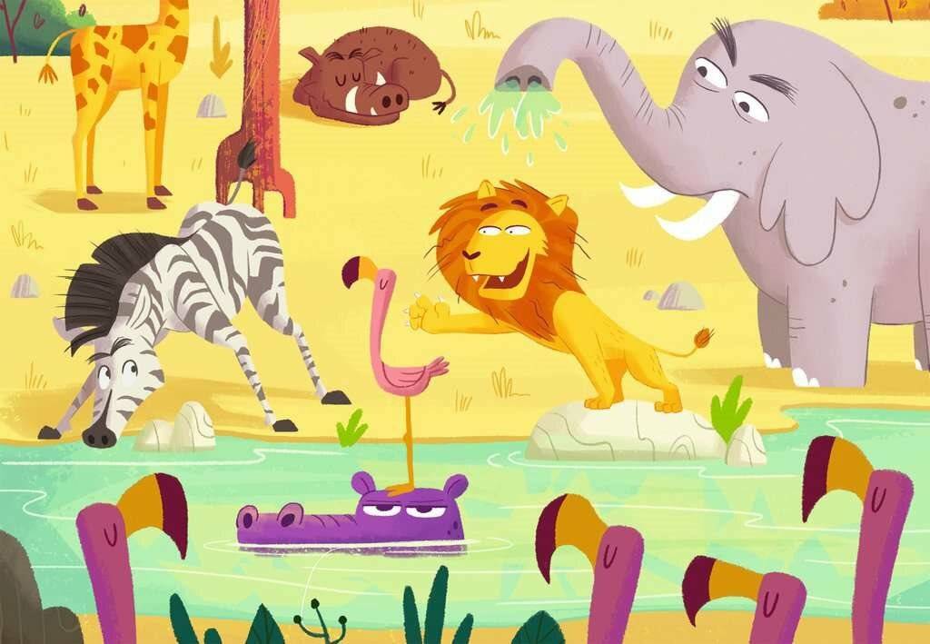 RAVENSBURGER Puzzle&Play: Safari 2x24 Teile