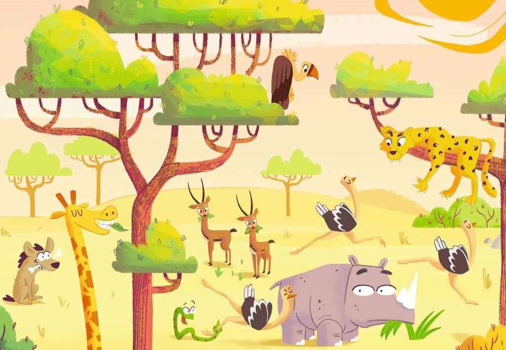 RAVENSBURGER Puzzle&Play: Safari 2x24 Teile