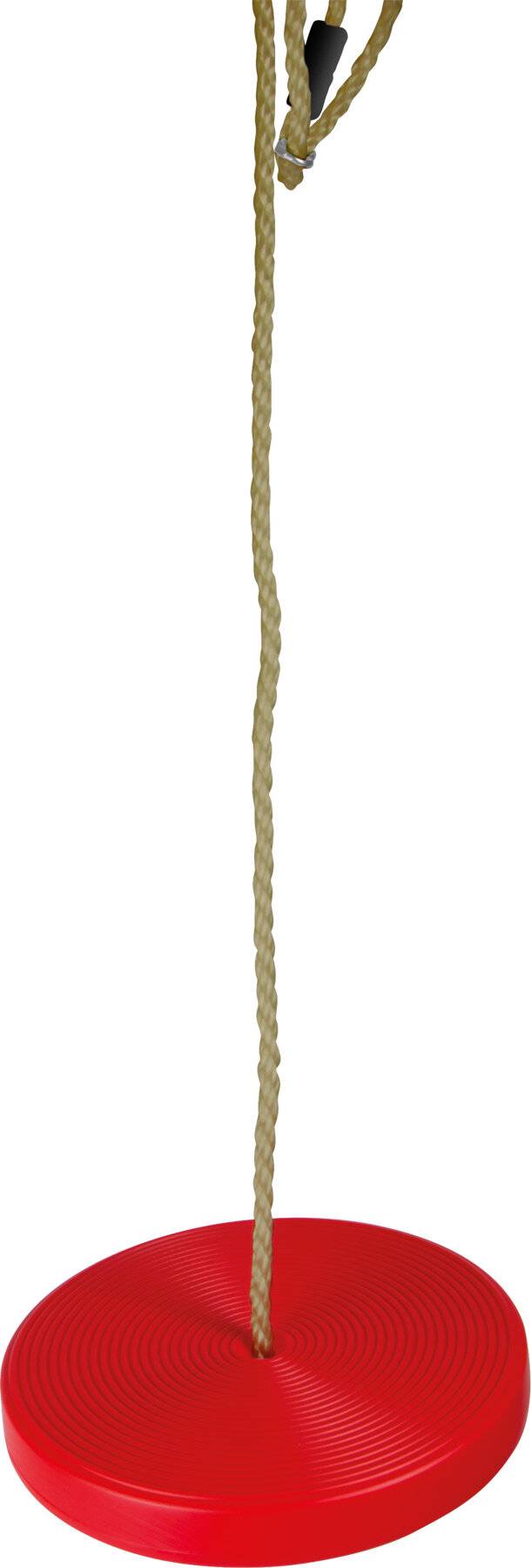 small foot rote Tellerschaukel aus stabilem, witterungsbeständigem Kunststoff, bis 70 kg belastbar, ab 3 Jahren, 6118, Ø ca. 28 cm