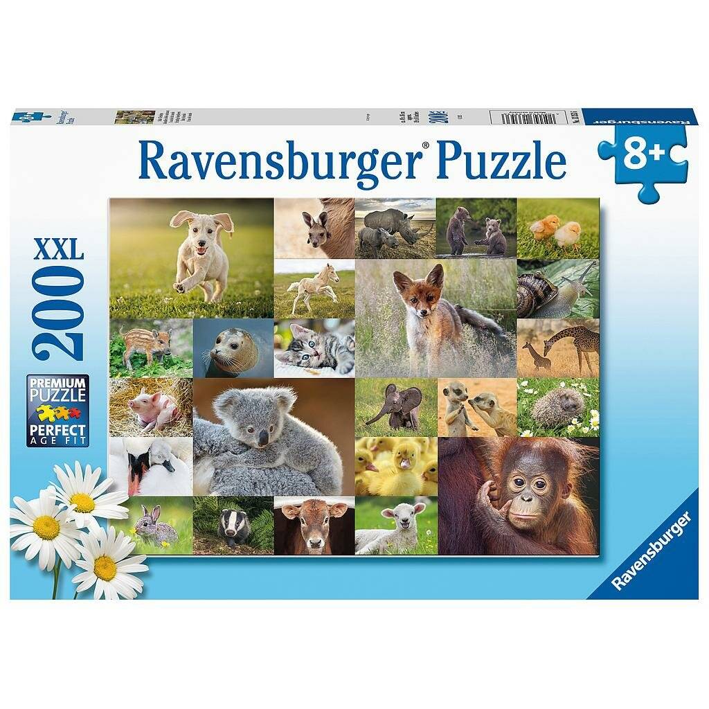 Ravensburger Puzzle Adorable Baby Animals, 200pcs. XXL