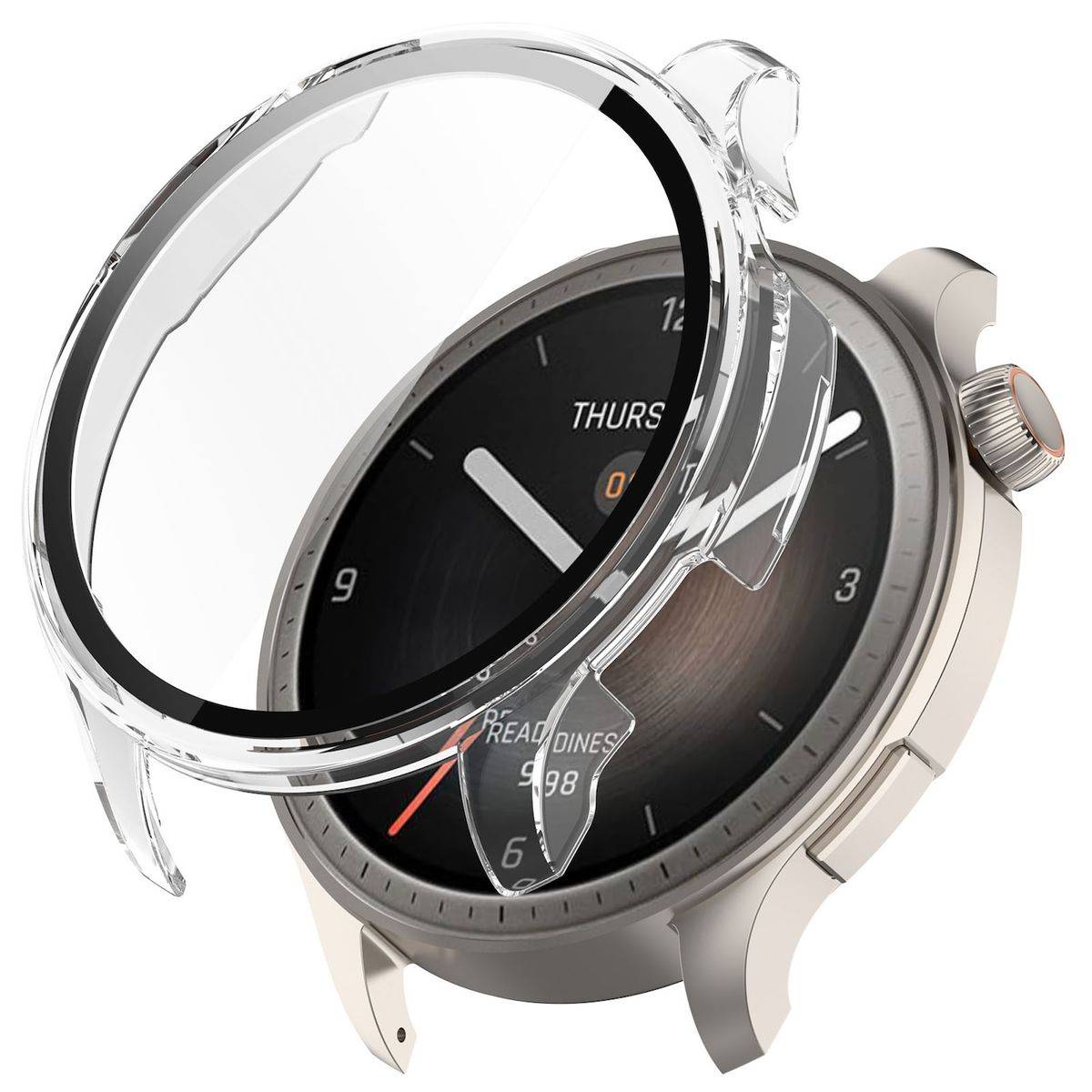 Für Amazfit Balance Kunststoff Watch Hülle + Schutzglas Transparent