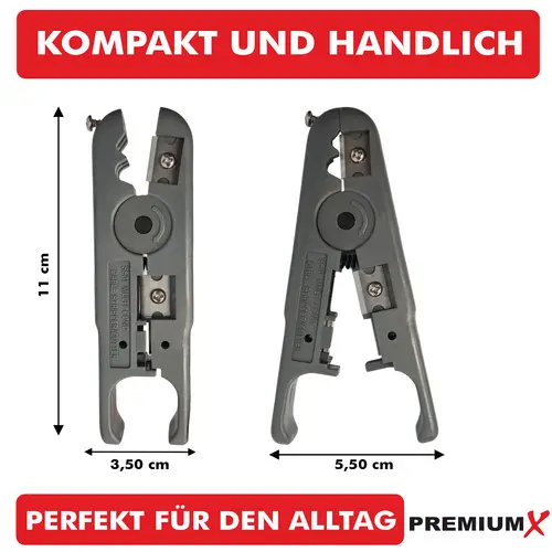 PremiumX Abisolierer HT-S501A Abisolierwerkzeug Koaxial-Kabel Netzwerkkabel Rundkabel Flachkabel bis 9,5mm Werkzeug Entmanteler PremiumX Abisolierer HT-S501A Abisolierwerkzeug Koaxial-Kabel Netzwerkkabel Rundkabel Flachkabel bis 9,5mm Werkzeug Entmanteler