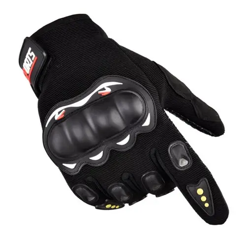 Motorrad-Handyhandschuhe mit Knöchelschutz Anti-Rutsch-Schicht Schwarz Motorrad-Handyhandschuhe mit Knöchelschutz Anti-Rutsch-Schicht Schwarz