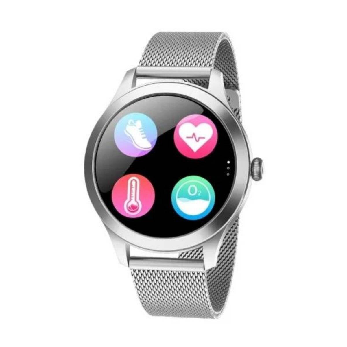 Maxcom FW42 Silber  Elegante Smartwatch mit 1,09 Zoll Display und vielseitigen Funktionen