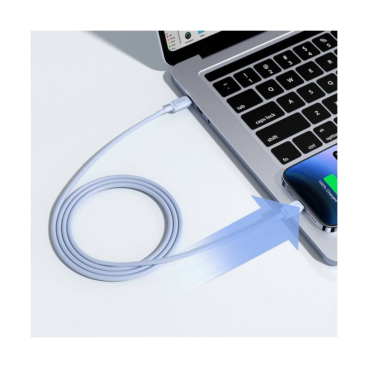 Joyroom USB C – Iphone -Kabel mit einer Leistungvon 20 W und einer Länge von 1,2 m Blau