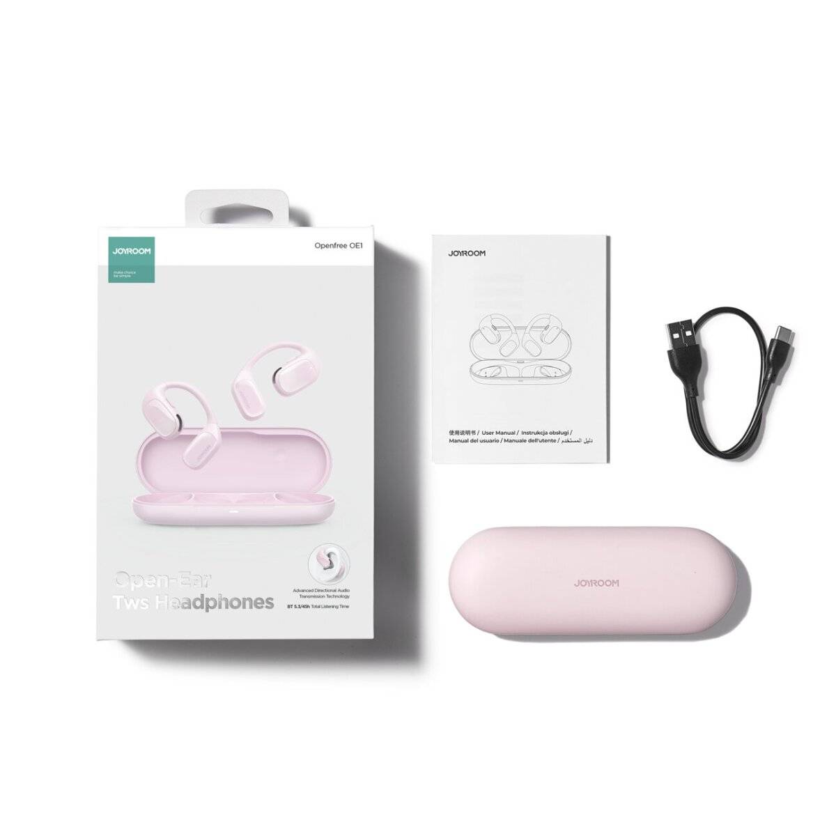 Joyroom Openfree JR-OE1 kabellose On-Ear-Kopfhörer Rosa