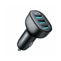 Joyroom JR-CCD03 3,4A Autoladegerät mit 3x USB-A Display - Schwarz Joyroom JR-CCD03 3,4A Autoladegerät mit 3x USB-A Display - Schwarz