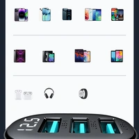 Joyroom JR-CCD03 3,4A Autoladegerät mit 3x USB-A Display - Schwarz Joyroom JR-CCD03 3,4A Autoladegerät mit 3x USB-A Display - Schwarz