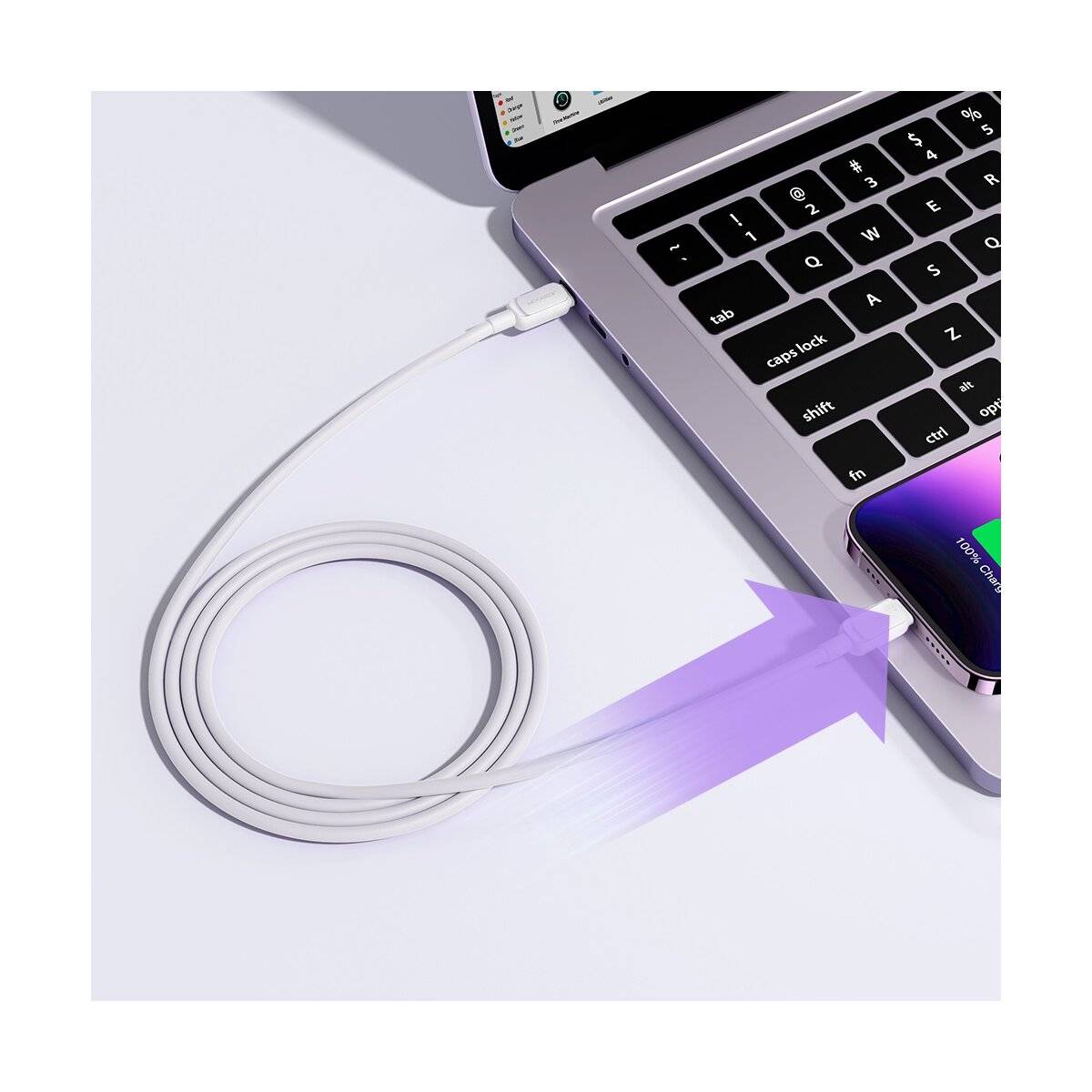 Joyroom USB C – Iphone -Kabel mit einer Leistungvon 20 W und einer Länge von 1,2 m Weiß