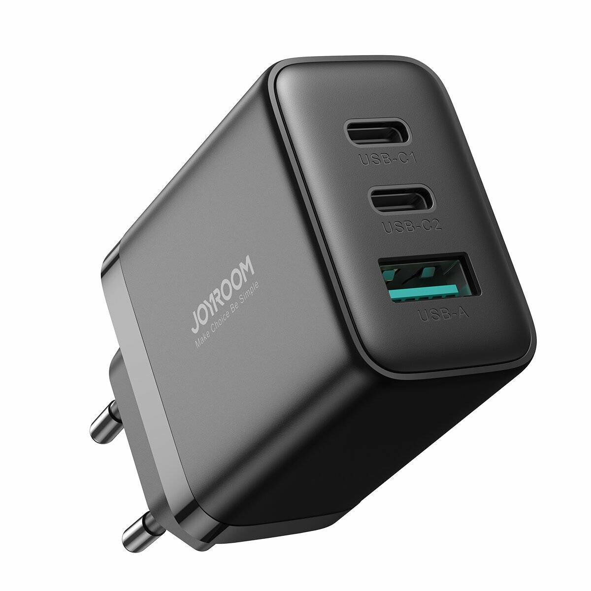 Joyroom JR-TCF10 Schnellladegerät 2x USB-C USB-A 32W - Schwarz