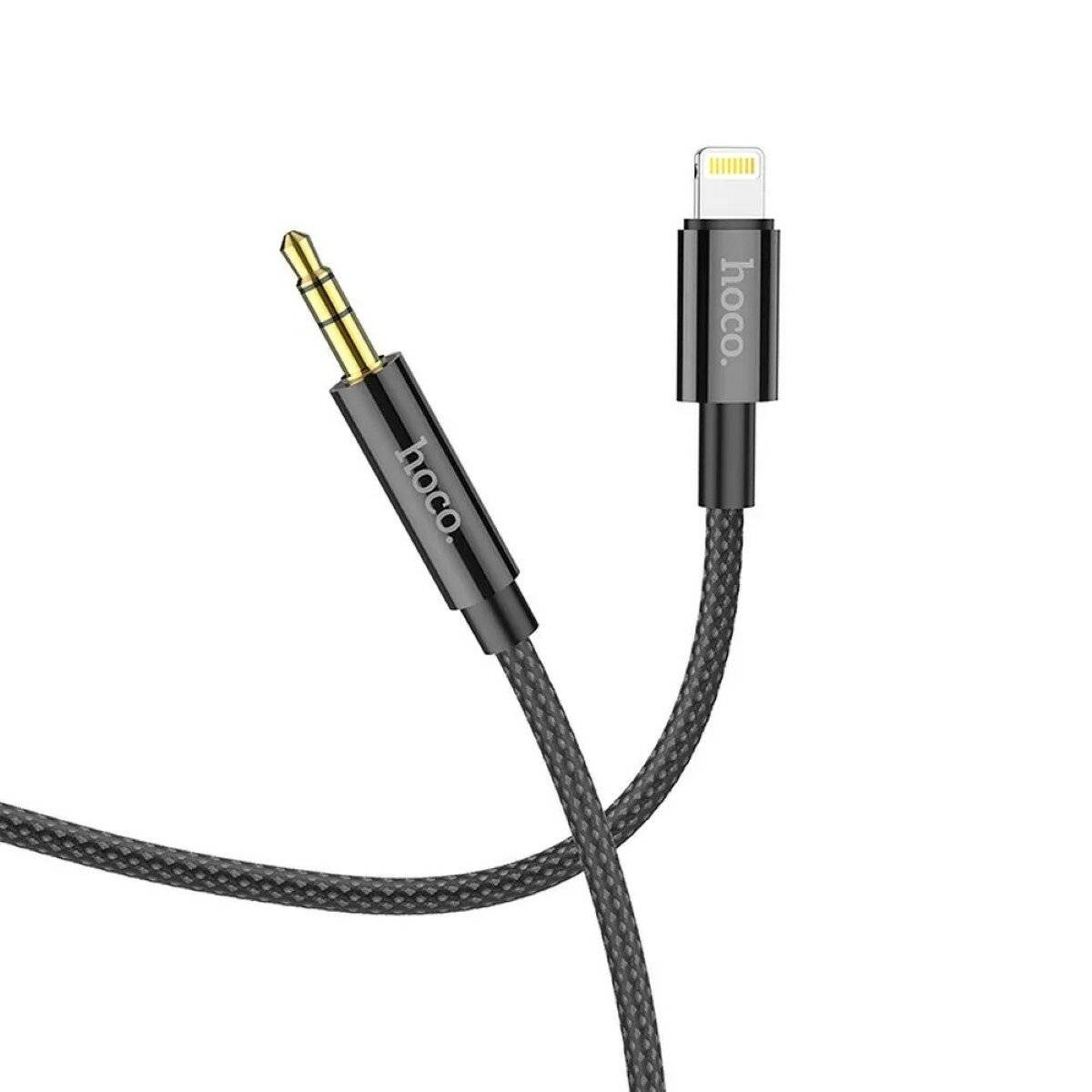 HOCO Kabel AUX Audio Jack 3,5mm auf iPhone 8-polig UPA19 1m Schwarz