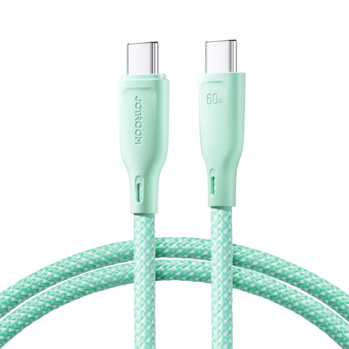 Joyroom Multi-Color Series SA34-CC3 USB-C/USB-C-Kabel 60 W schnelle Übertragung 1 m Grün