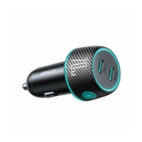 Joyroom JR-CCN02 70W 2x USB C Autoladegerät mit LED-Hintergrundbeleuchtung - Schwarz Joyroom JR-CCN02 70W 2x USB C Autoladegerät mit LED-Hintergrundbeleuchtung - Schwarz