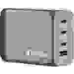 Verbatim GaN Charger 240 W, 4 Ports USB-C Ladegerät, Power Adapter mit 3 x USB-C und 1 x USB-A, Schnellladegerät