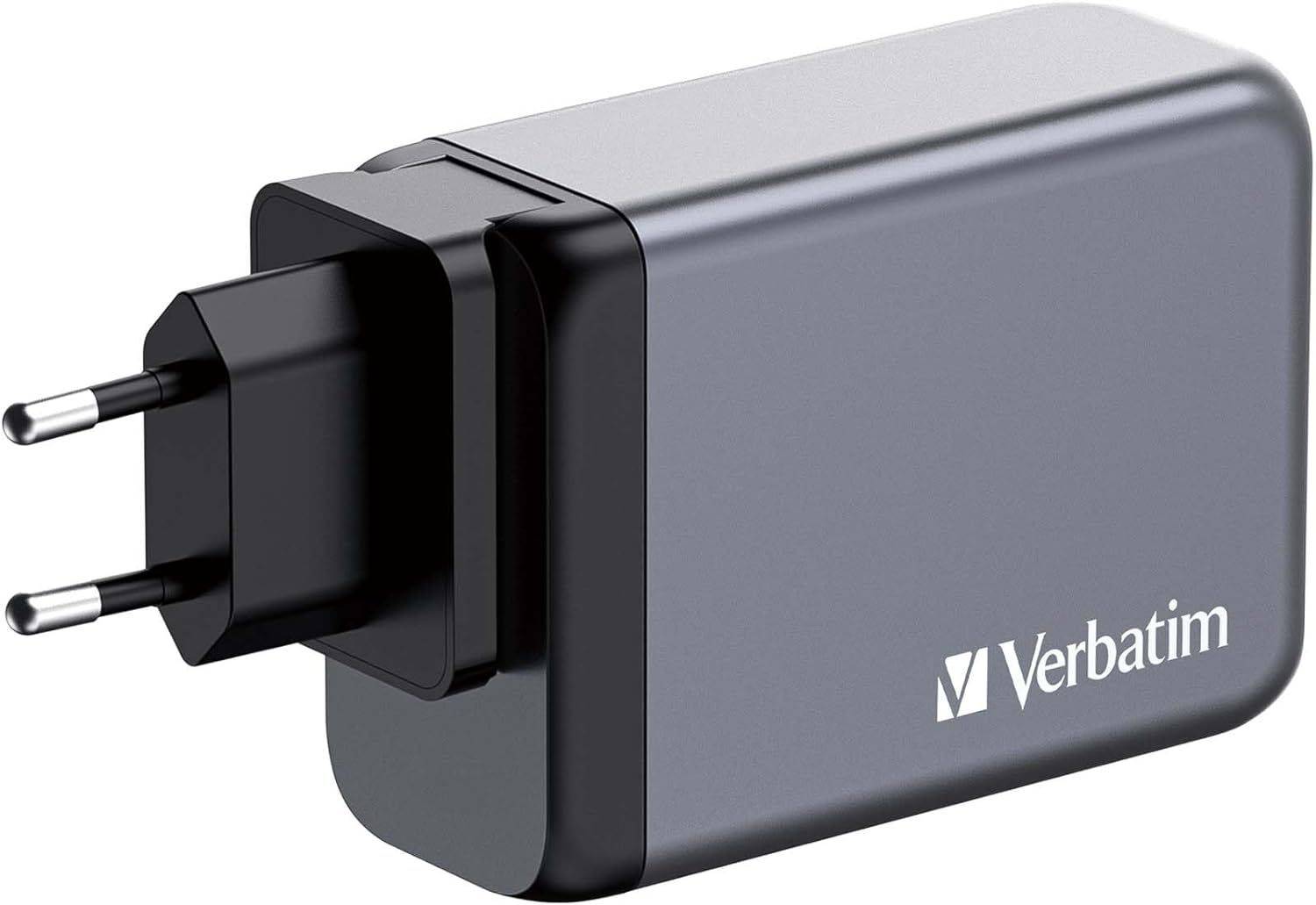 Verbatim GaN Charger 240 W, 4 Ports USB-C Ladegerät, Power Adapter mit 3 x USB-C und 1 x USB-A, Schnellladegerät