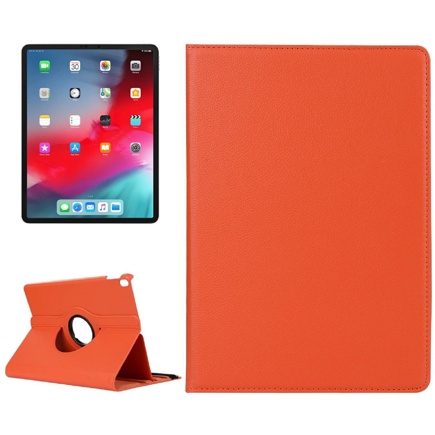Schutzhülle für iPad Air 10.9 2020 2021 2022 Tablet Hülle Schutz Tasche Case Cover Orange 360 Grad drehbar Rotation Bumper