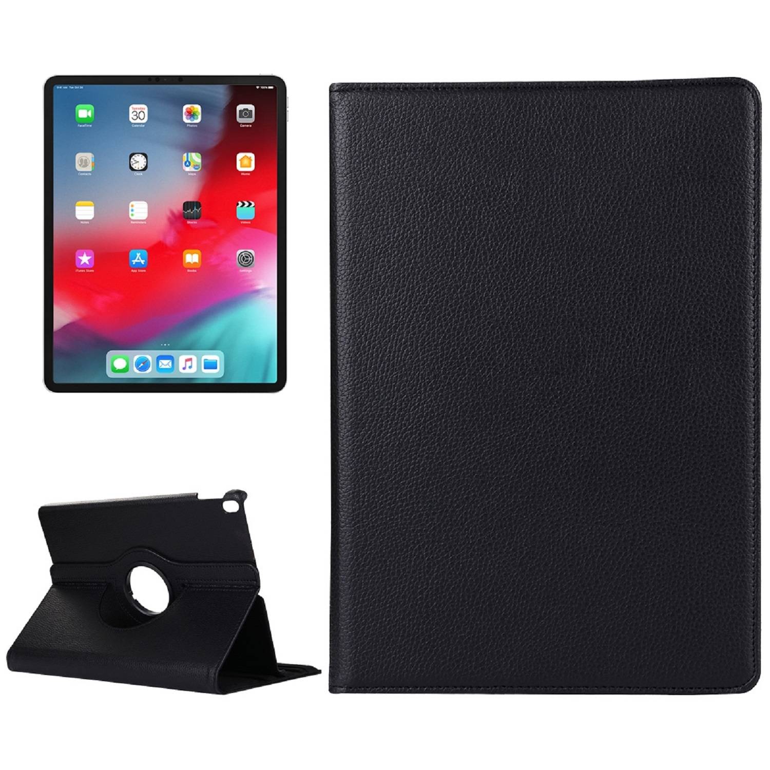 1x Schutzhülle für iPad Pro 12.9 (2018-2019-2020-2021) Tablet Hülle Schutz Tasche Case Cover Orange 360 Grad drehbar Rotation Bumper