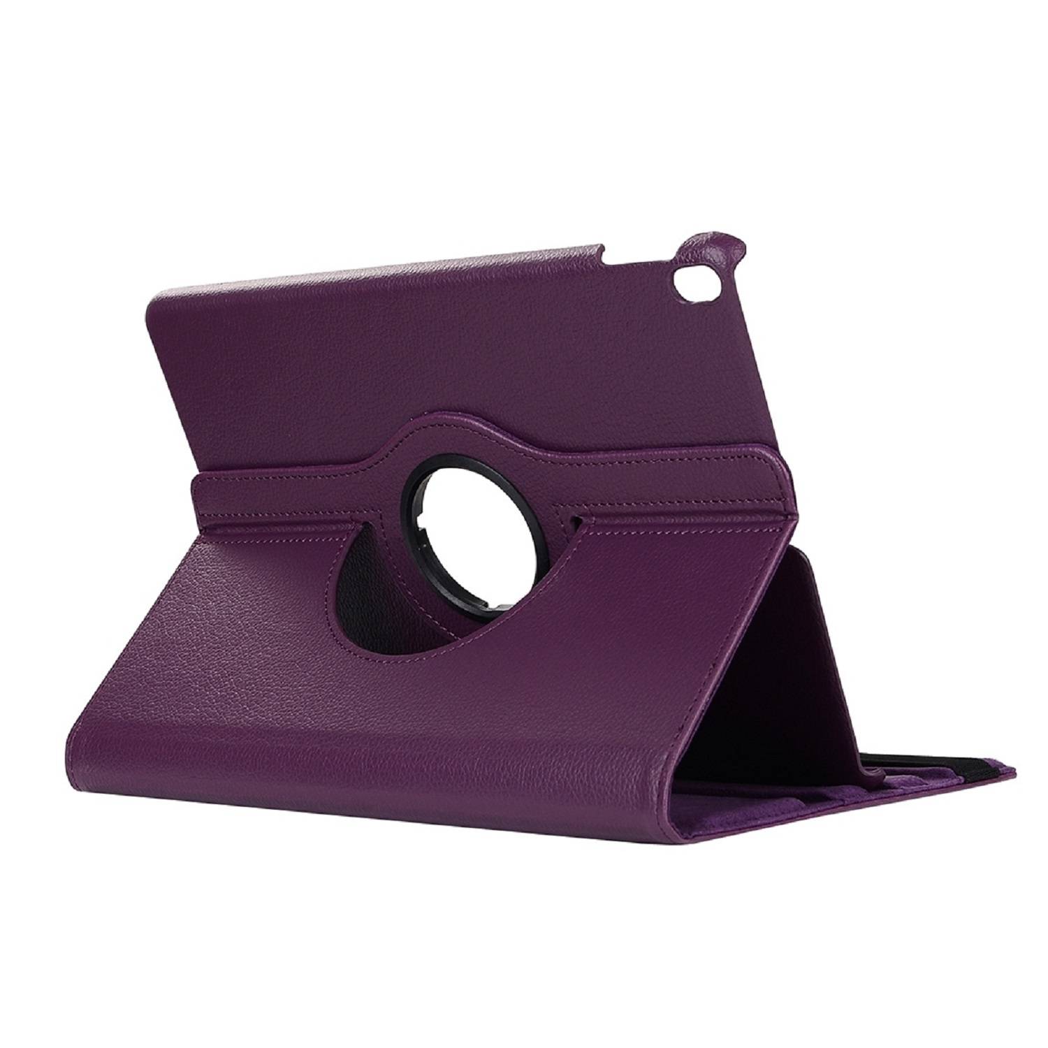 1x Schutzhülle für iPad Pro 12.9 (2018-2019-2020-2021) Tablet Hülle Schutz Tasche Case Cover Lila 360 Grad drehbar Rotation Bumper