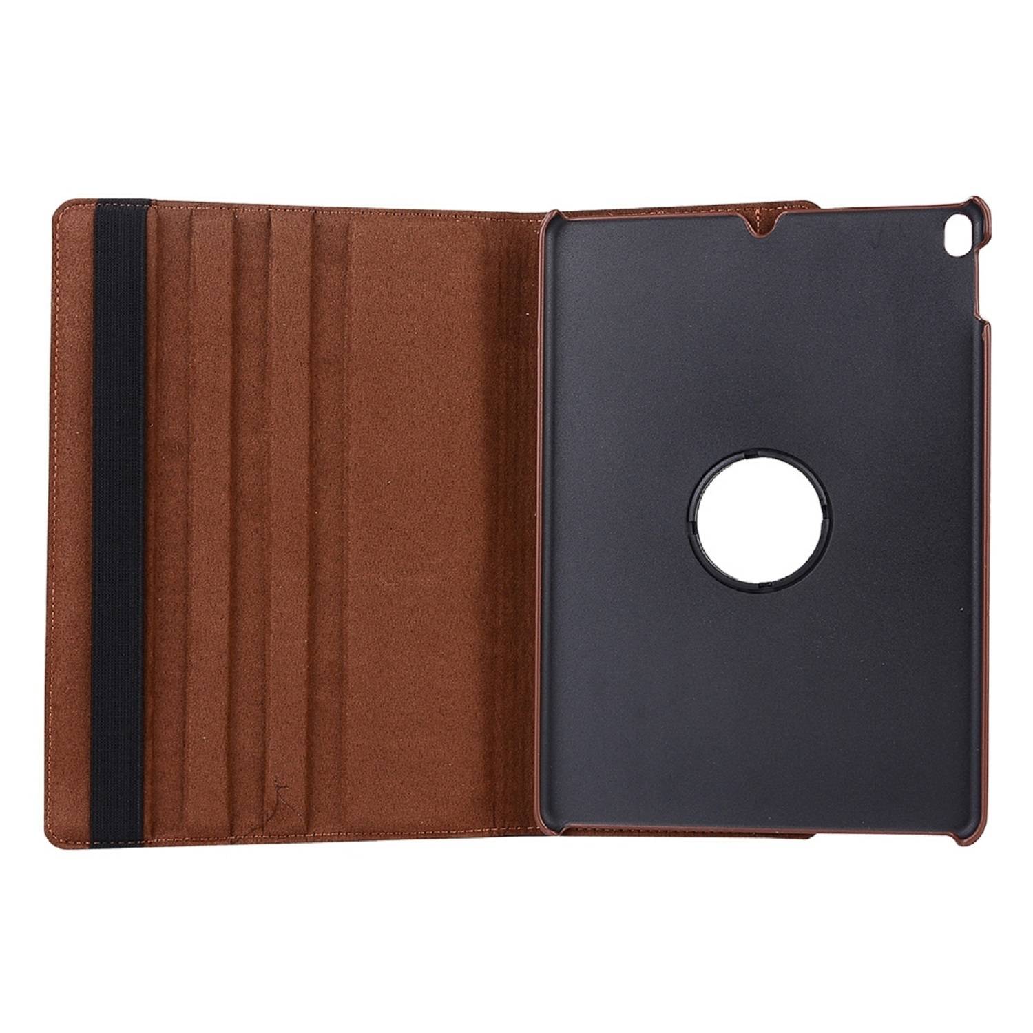 1x Schutzhülle für iPad Pro 12.9 (2018-2019-2020-2021) Tablet Hülle Schutz Tasche Case Cover Braun 360 Grad drehbar Rotation Bumper