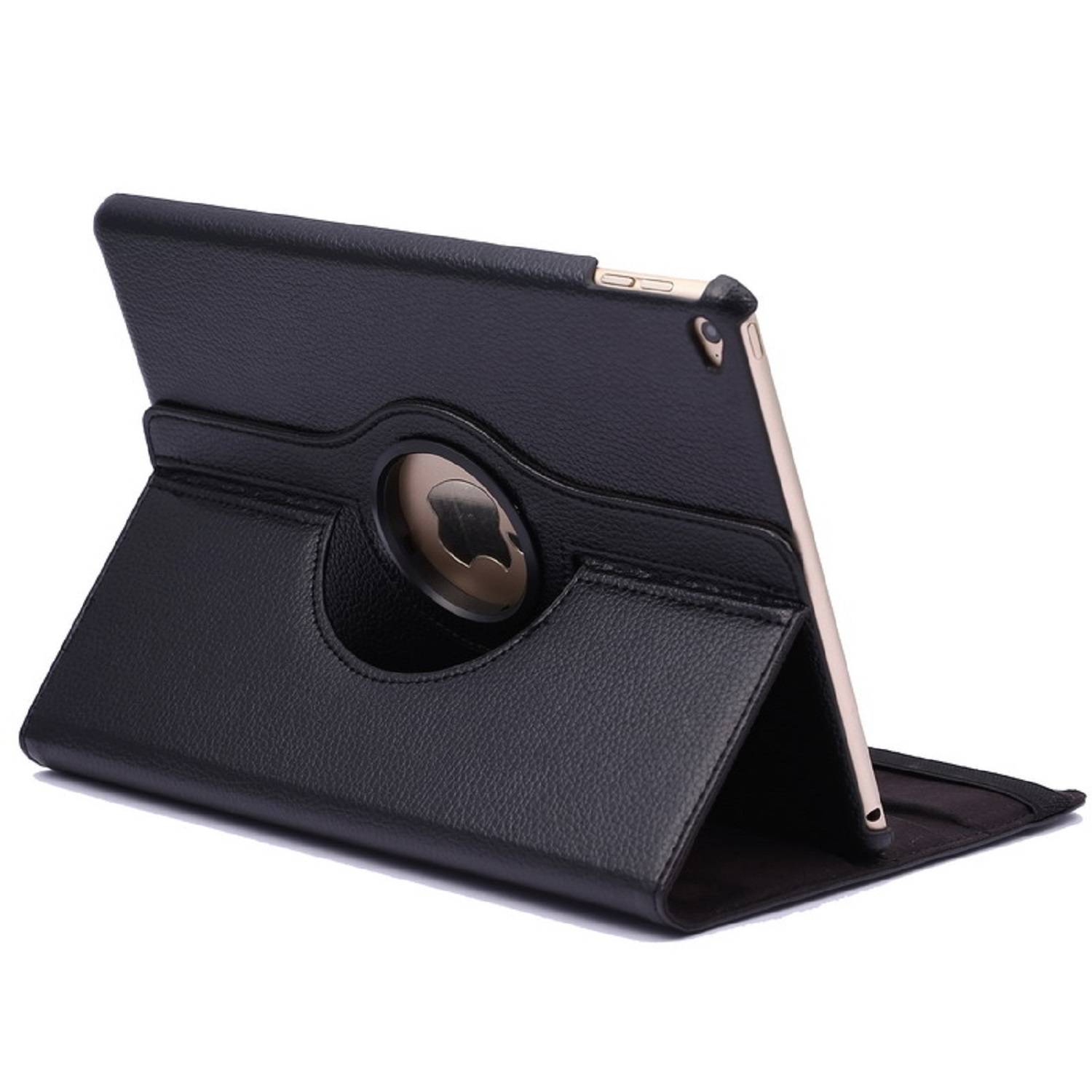 Schutzhülle für iPad Air 2 9.7 Tablet Hülle Schutz Tasche Case Cover Schwarz 360 Grad drehbar Rotation Bumper