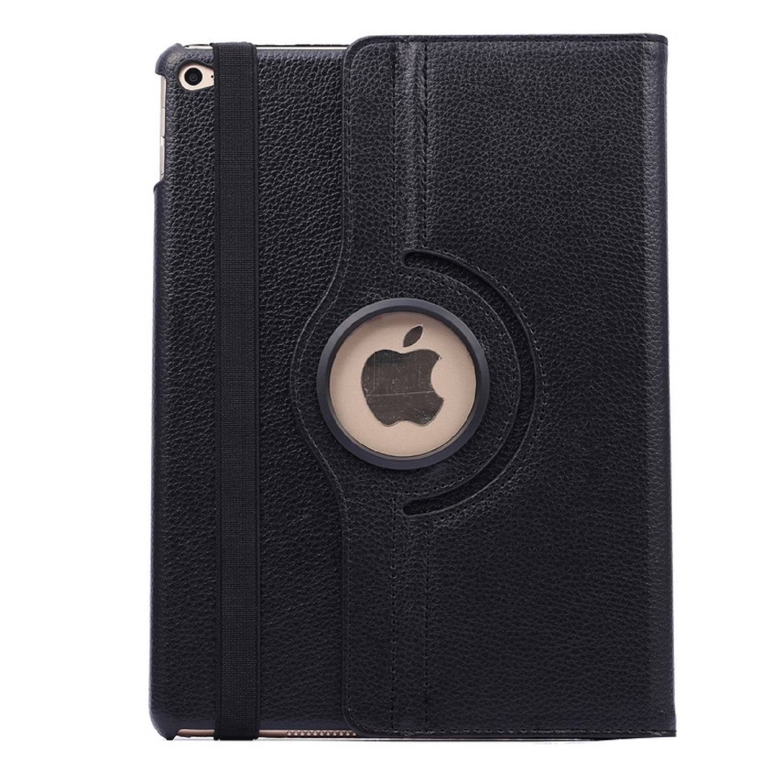 Schutzhülle für iPad Air 2 9.7 Tablet Hülle Schutz Tasche Case Cover Schwarz 360 Grad drehbar Rotation Bumper