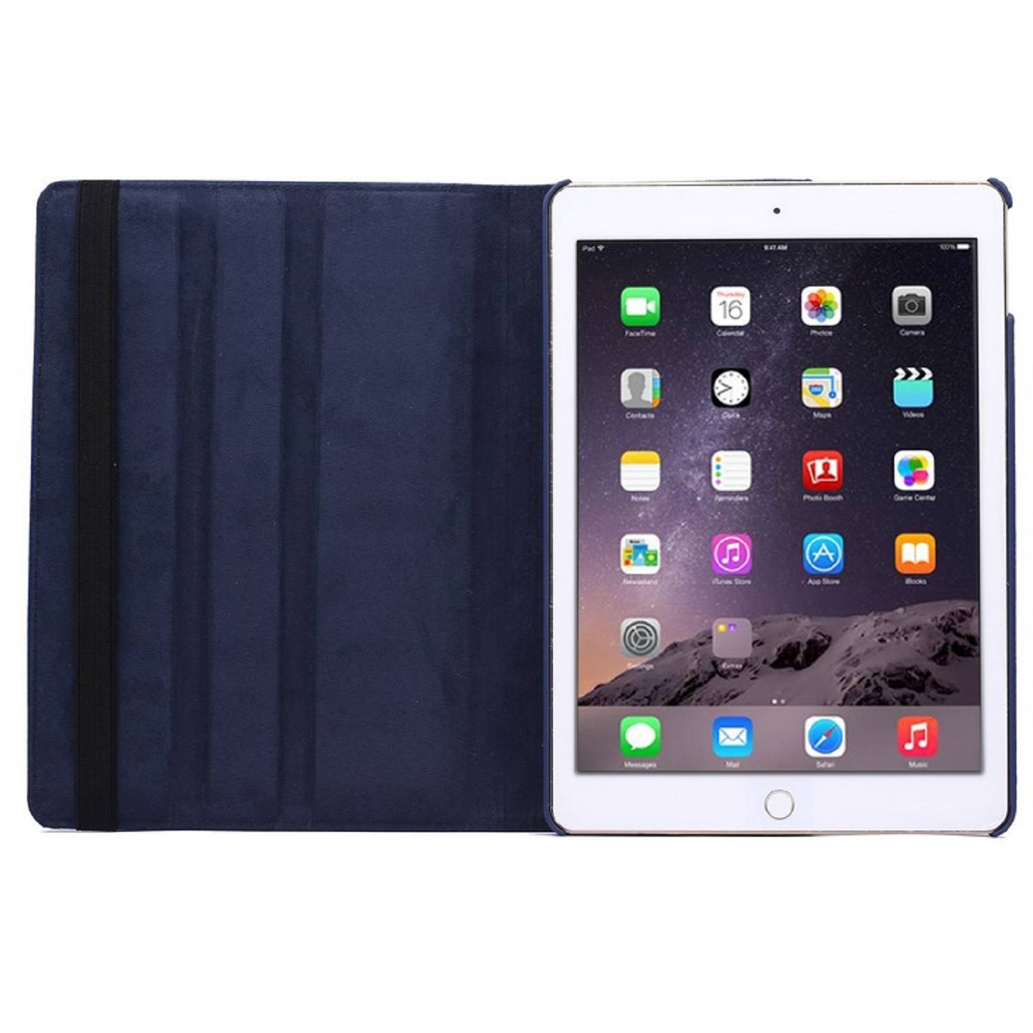 Schutzhülle für iPad 10.2 8 Gen. Tablet Hülle Schutz Tasche Case Cover Blau 360 Grad drehbar Rotation Bumper