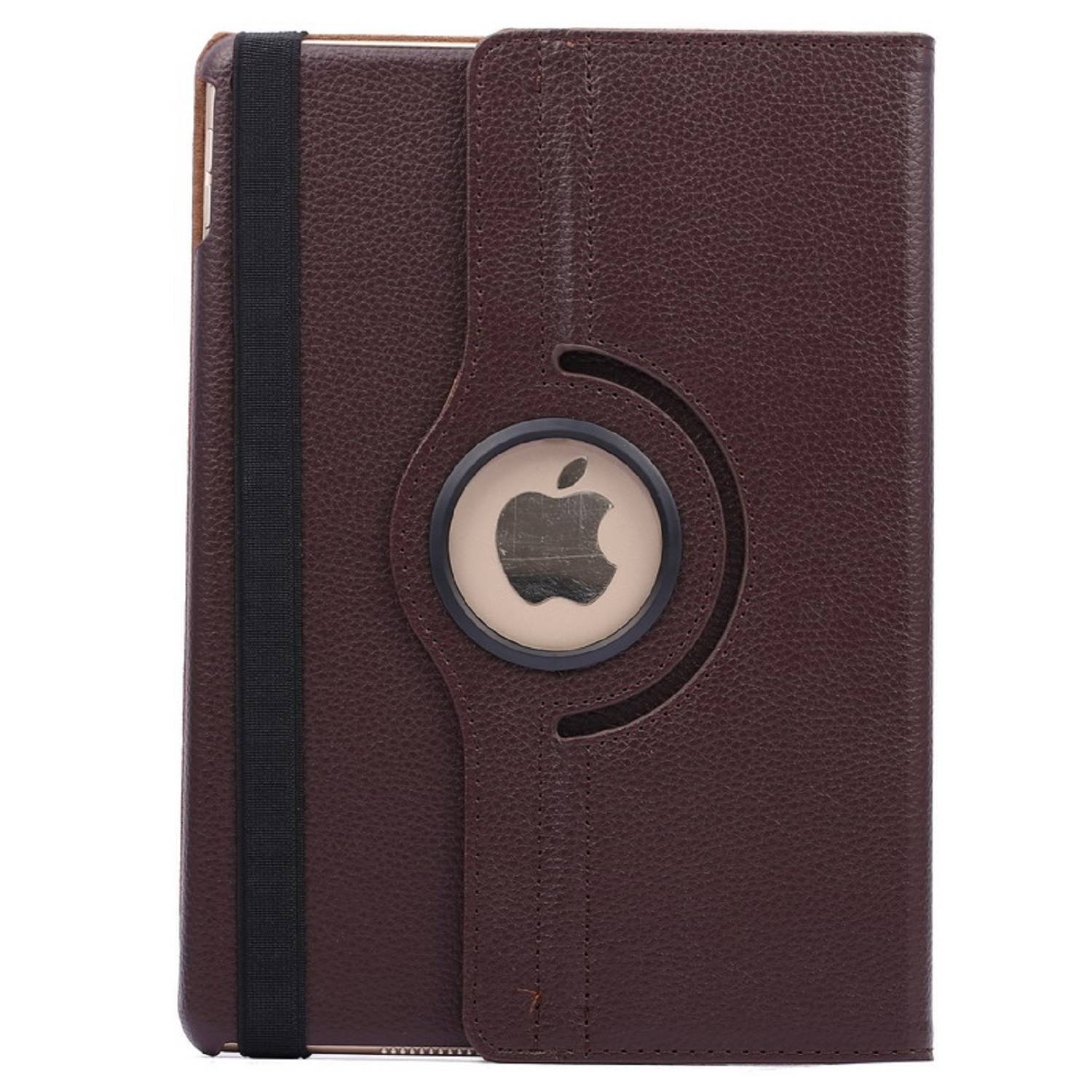 Schutzhülle für iPad Air 2 9.7 Tablet Hülle Schutz Tasche Case Cover Braun 360 Grad drehbar Rotation Bumper