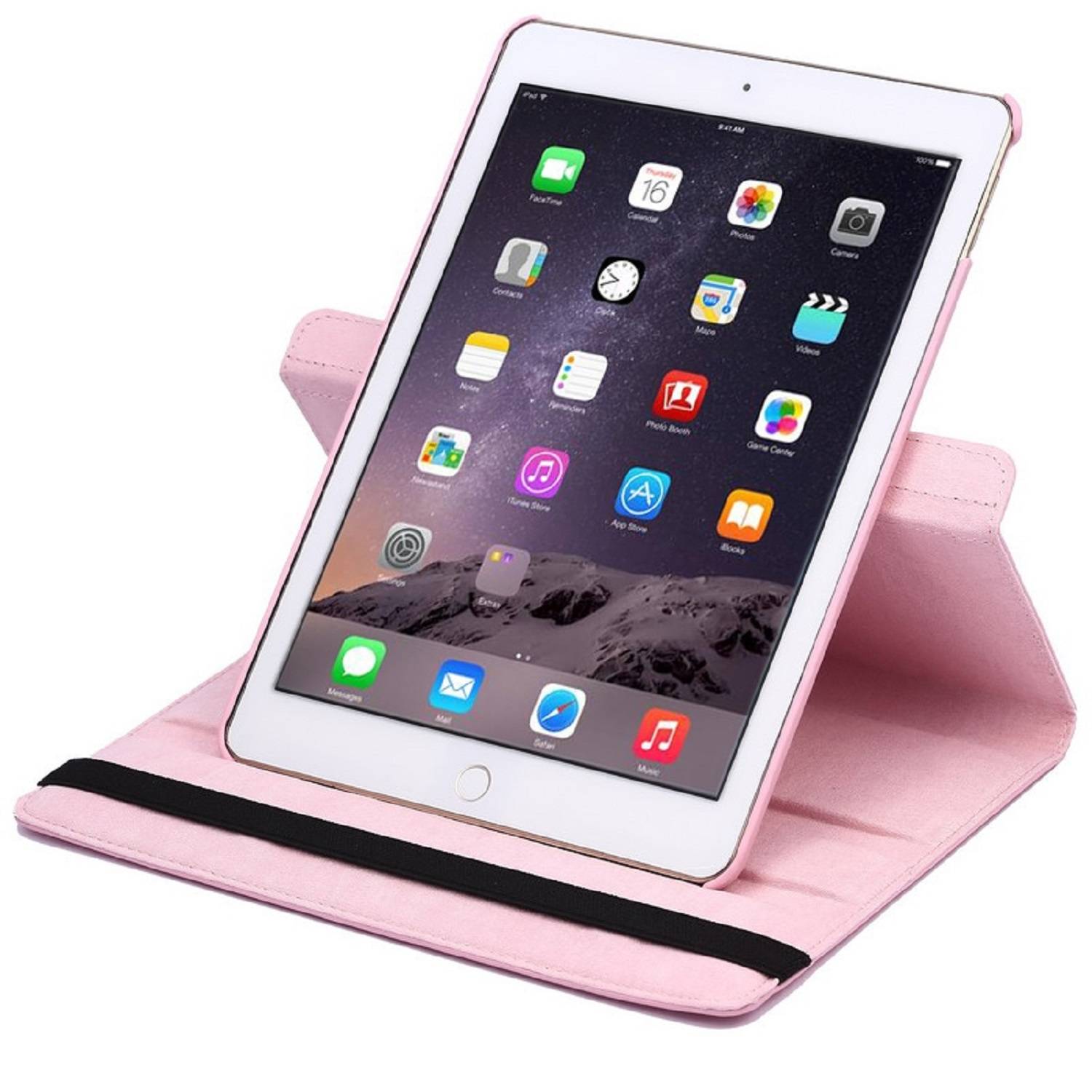 Schutzhülle für iPad 10.2 8 Gen. Tablet Hülle Schutz Tasche Case Cover Pink 360 Grad drehbar Rotation Bumper