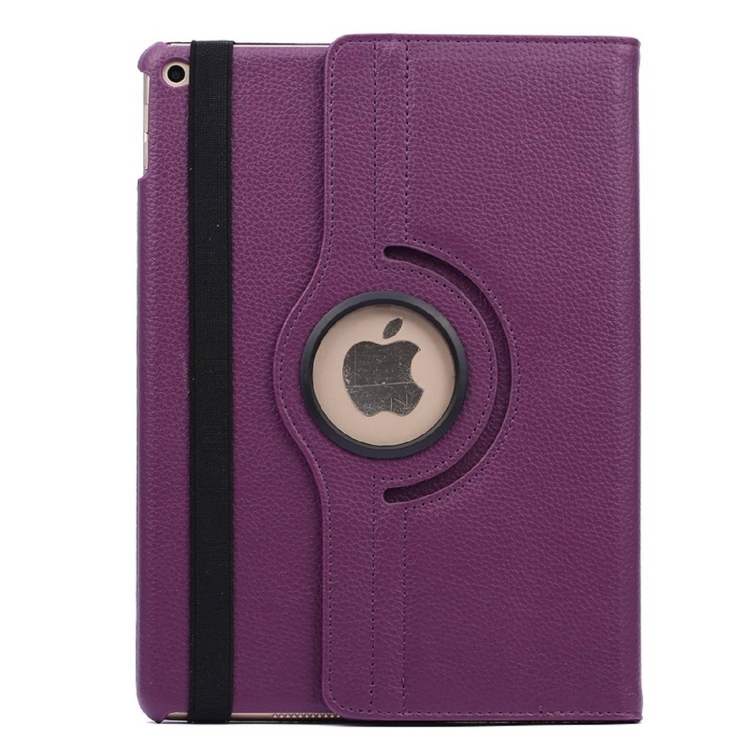 Schutzhülle für iPad 10.2 8 Gen. Tablet Hülle Schutz Tasche Case Cover Lila 360 Grad drehbar Rotation Bumper