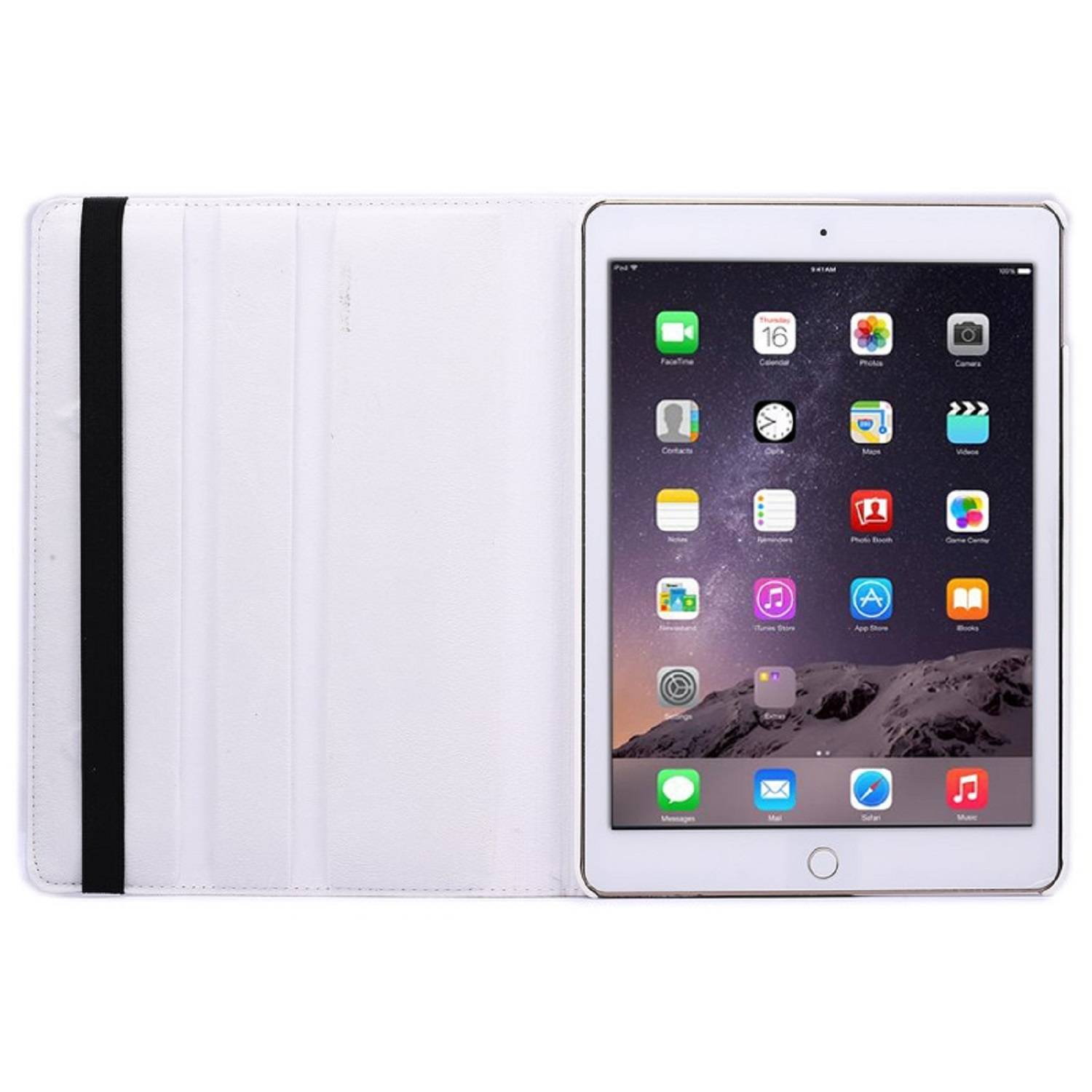 Schutzhülle für iPad Air 2 9.7 Tablet Hülle Schutz Tasche Case Cover Weiß 360 Grad drehbar Rotation Bumper