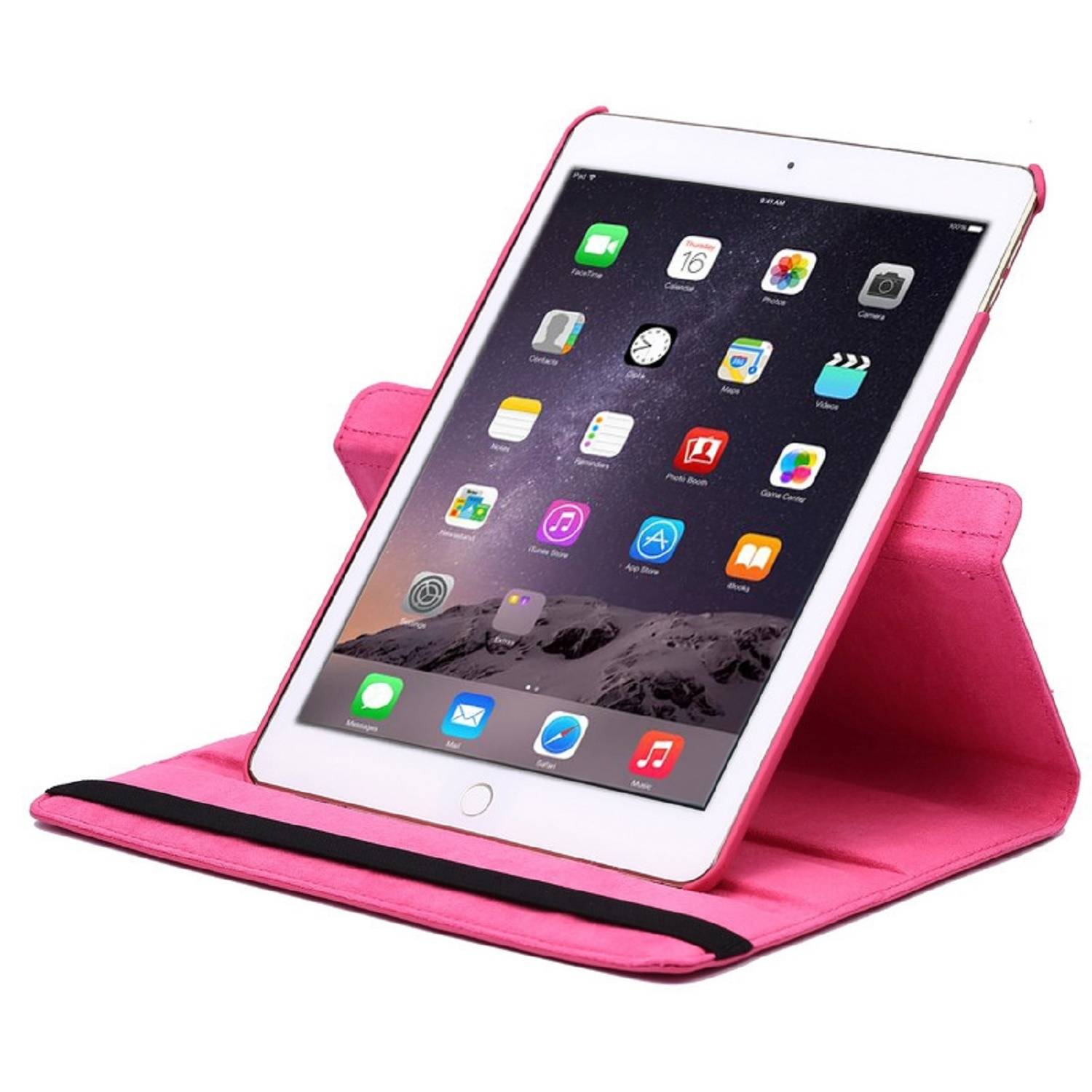Schutzhülle für iPad Air Tablet Hülle Schutz Tasche Case Cover Rose 360 Grad drehbar Rotation Bumper