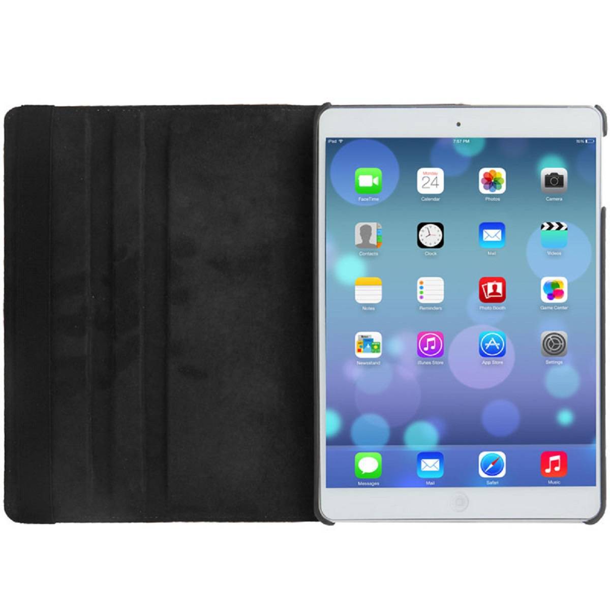 Schutzhülle für iPad Mini 1/2/3 Tablet Hülle Schutz Tasche Case Cover Schwarz 360 Grad drehbar Rotation Bumper