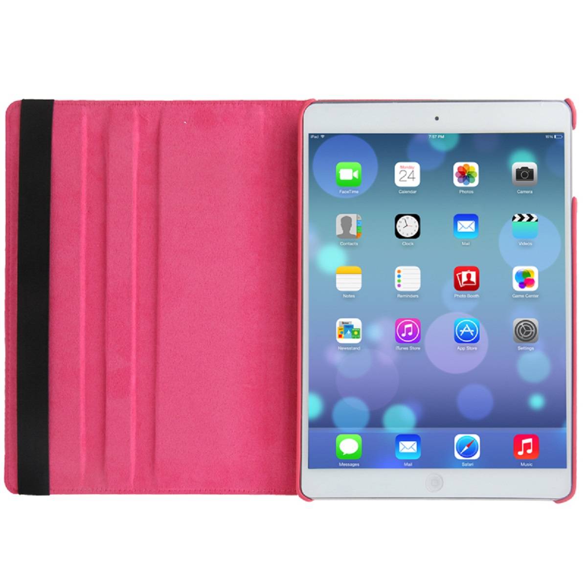 Schutzhülle für iPad Mini 1/2/3 Tablet Hülle Schutz Tasche Case Cover Rose 360 Grad drehbar Rotation Bumper
