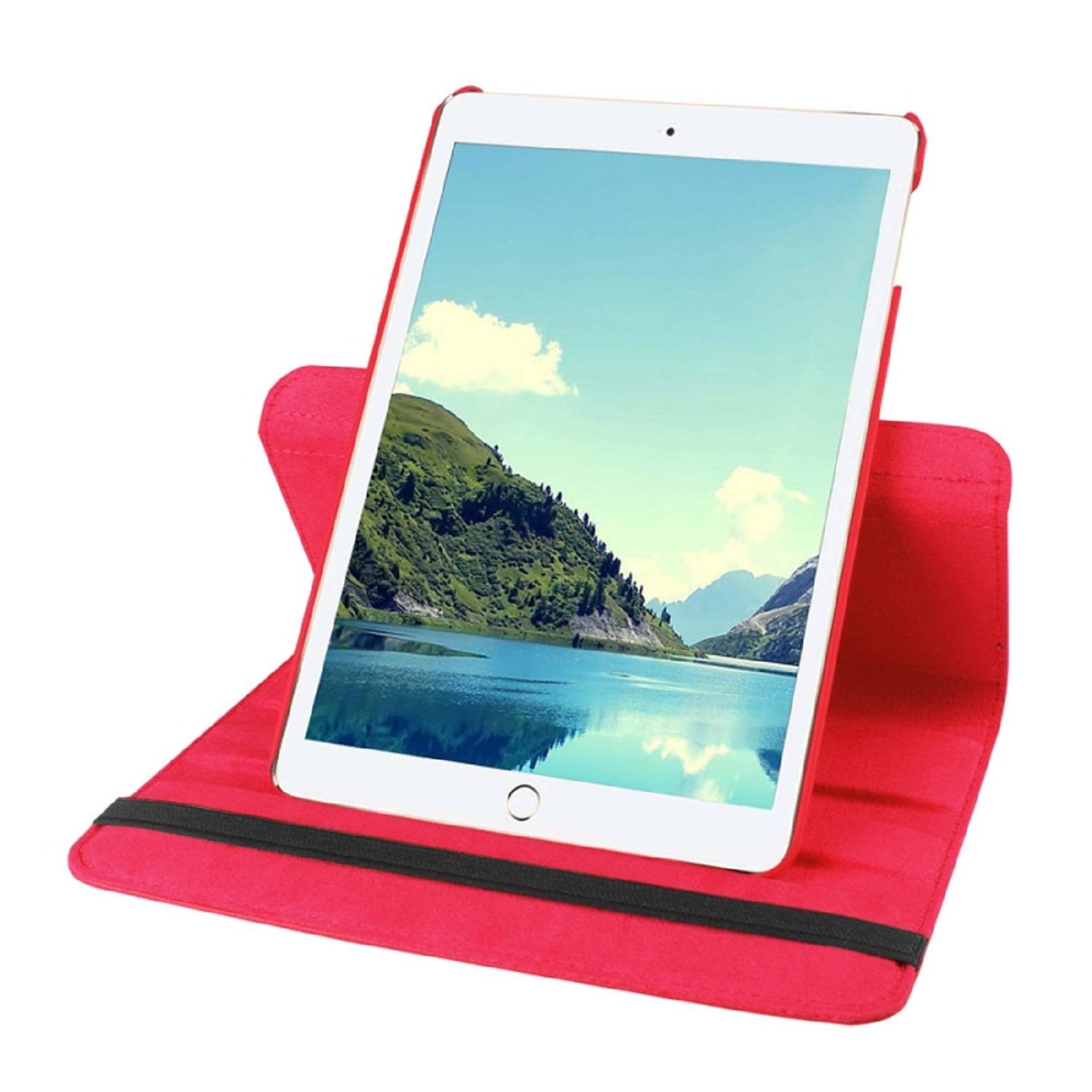 Schutzhülle für iPad Mini 4/5/6 Tablet Hülle Schutz Tasche Case Cover Rot 360 Grad drehbar Rotation Bumper